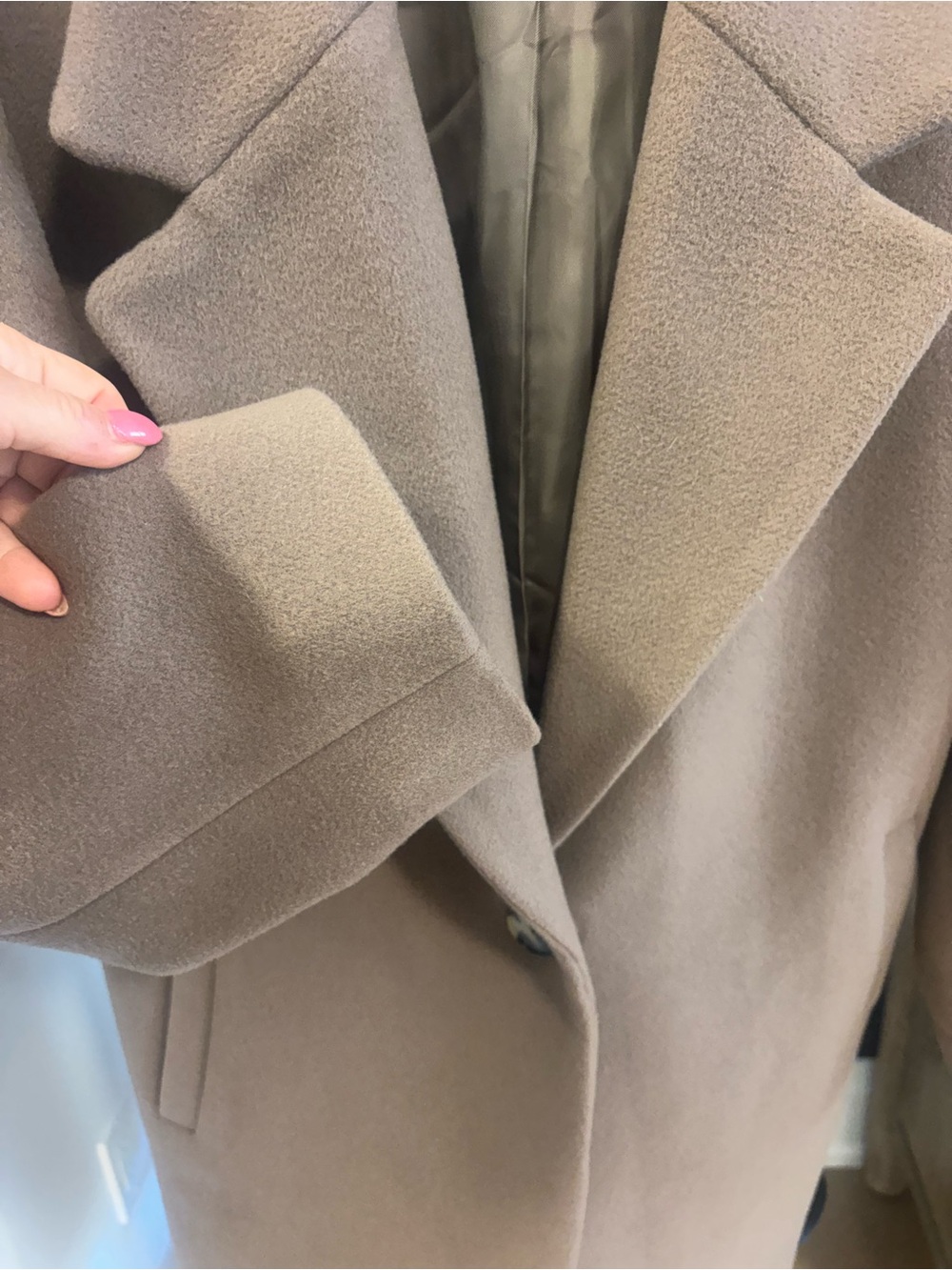 Aritzia Wilfred Camel Single-Button Wool Blend The Only Coat - Picture 4 of 7